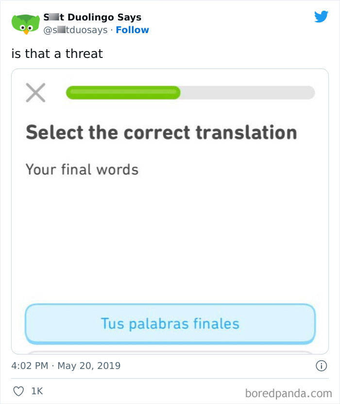 Funny Duolingo Sentences