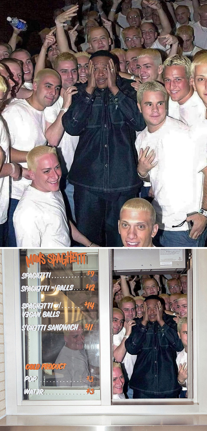 Dr. Dre Surrounded By Slim Shady Clones
