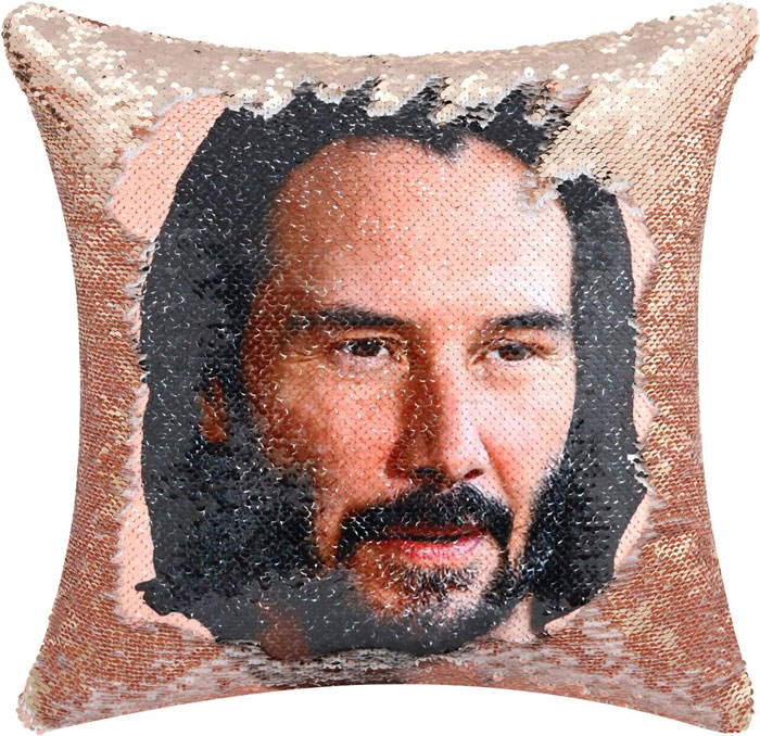 A Keanu Reeves Pillow