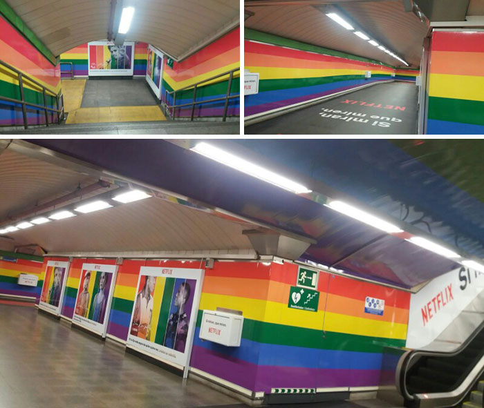 There Is A Subway Station In Madrid With A Pride Month Theme