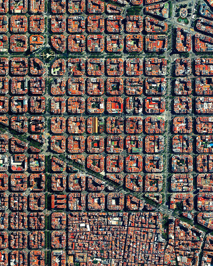 The Layout Of Barcelona, Spain