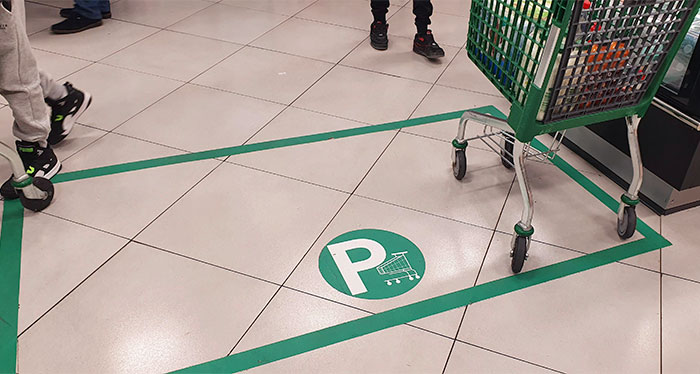 Supermarkets In Spain Have Parking Spaces For Shopping Carts
