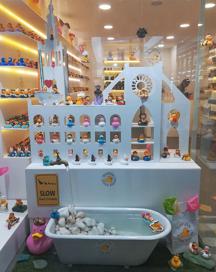 Rubber Ducks Store In Seville, Spain
