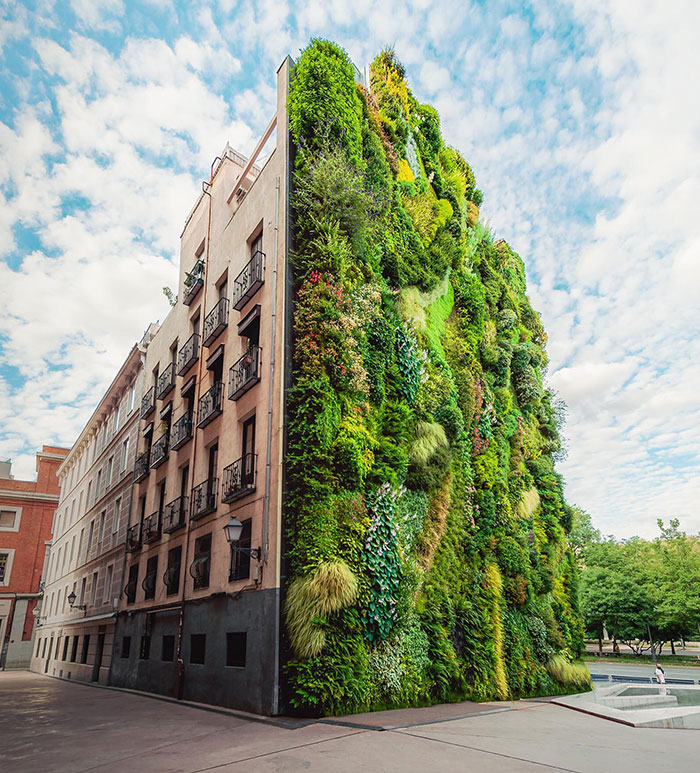 Jardín vertical en Madrid, España