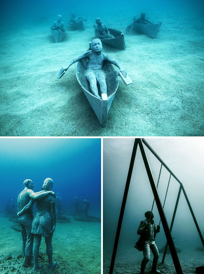 Museo subacuático en Lanzarote Playa Blanca, España