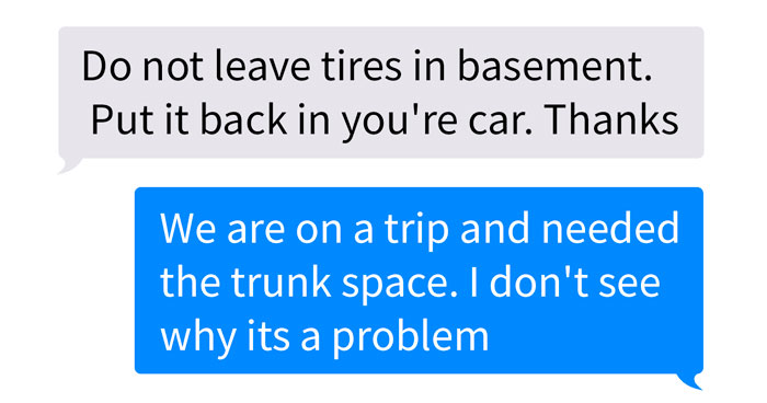 Landlord Is Upset That Tenant Keeps A Spare Tire In His Garage