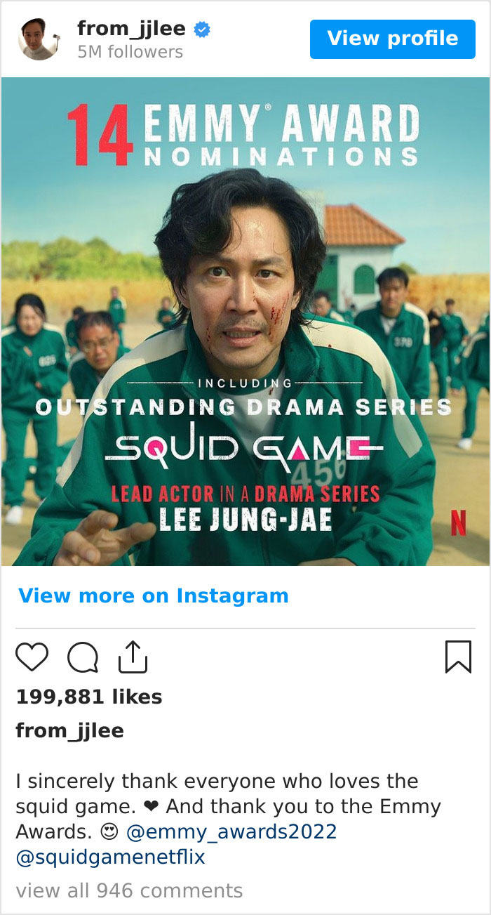 Lee Jung-jae made history as the first Asian to win an Emmy for Best Actor in a Squid Game role