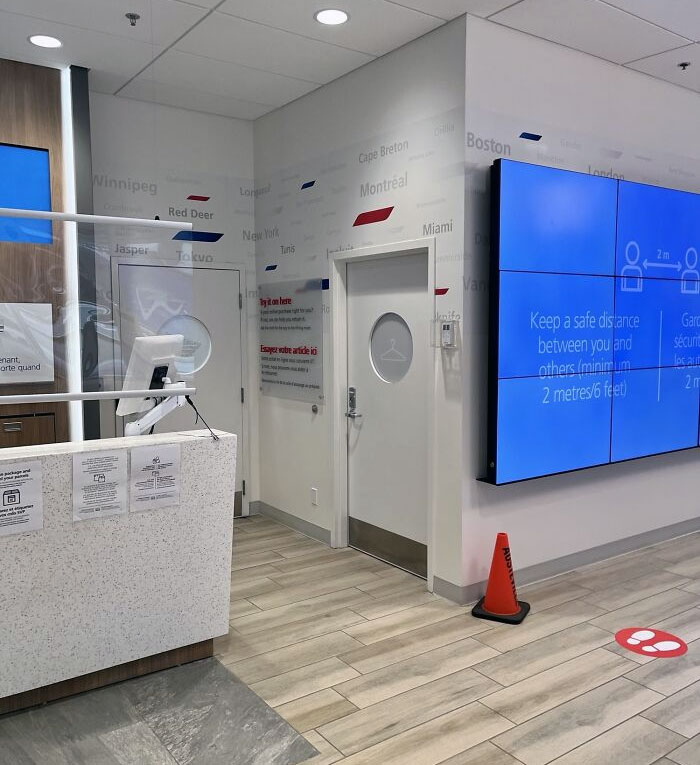 Canada Post Location In Vancouver Has A Fitting Room. "Try It On Here. Is Your Online Purchase Right For You? If Not, We Can Help You Return It"