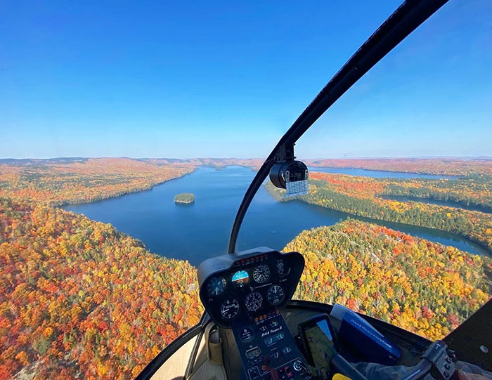 I Got Up In A Helicopter Today Over Lac-Blanc In Quebec. The Fall Colors Were Truly Something Else