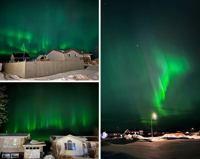 Northern Lights Over My Small Town In Saskatchewan, Canada