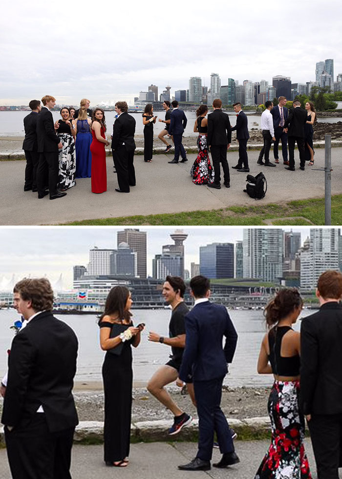 Justin Trudeau Jogs Through Prom Photo And Nobody Notices