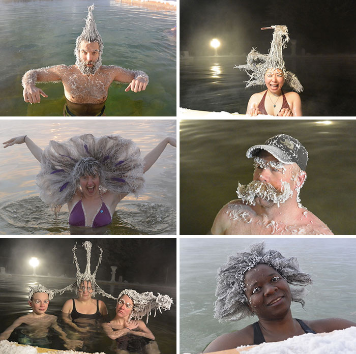During The Annual Hair Freezing Contest In Canada