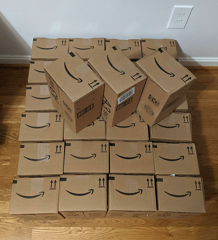 Ordered 27 Books From Amazon On A Single Order. Got 27 Boxes With 1 Book Each Delivered