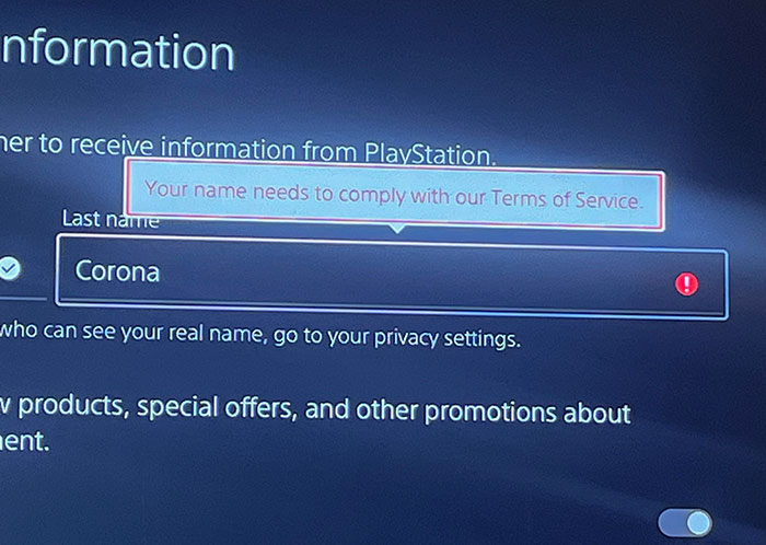 Trying To Create A PS5 Account. That’s Legally My Last Name. My Husband Is Mexican