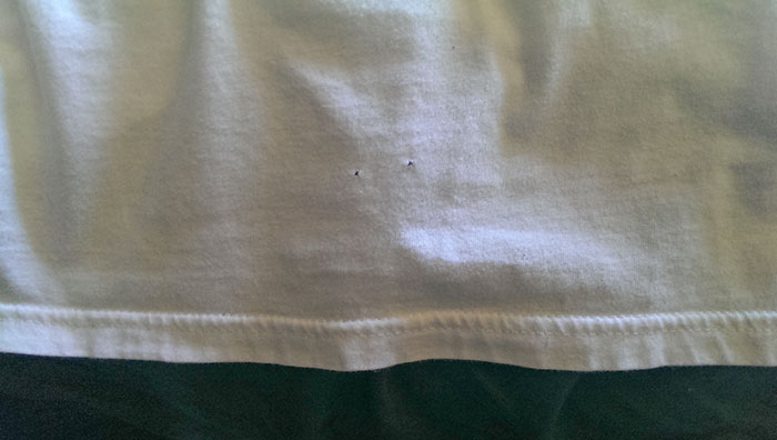 Tiny Holes Appearing In Otherwise Perfectly Good Shirts