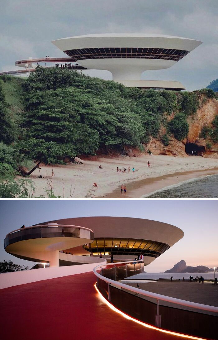 Museo de Arte Contemporáneo de Niterói, Brasil, diseñado por Oscar Niemeyer en 1991