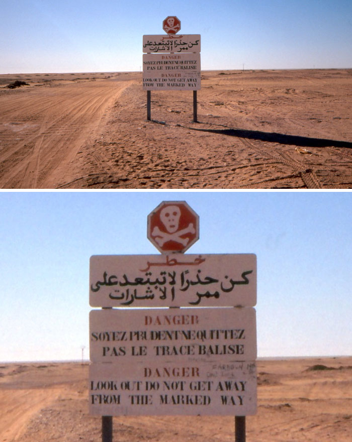 This Sign At The Entrance Of Tanezrouft, One Of The Most Desolate And Barren Places In The Sahara Desert
