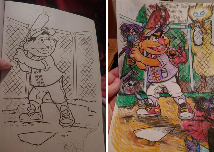 My Kid Has Sesame Street Coloring Books. I Call This One, Ernie's Last Stand