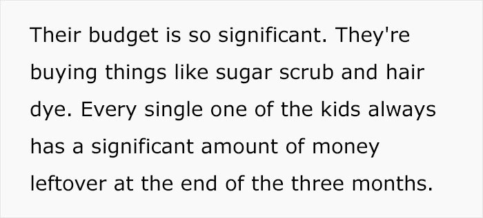 "Kids Don't Get To Be Kids Anymore": Parents Are Conflicted About This Family's "Hygiene Budgets" "Kids Don't Get To Be Kids Anymore": Parents Are Conflicted About This Family's "Hygiene Budgets"