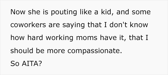 Childfree Woman Wonders If She's A Jerk For Refusing To Help Out Coworker With 5 Kids