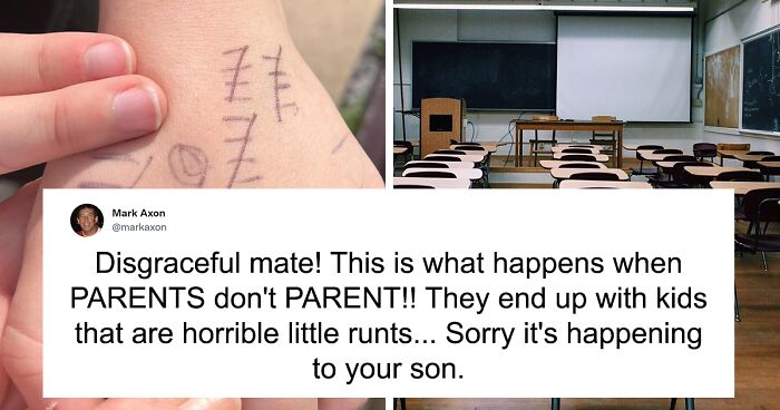 Father Is Upset As His Son Comes Home From School With Marks On His Hand Recording Times He Was Bullied Over 2 Days