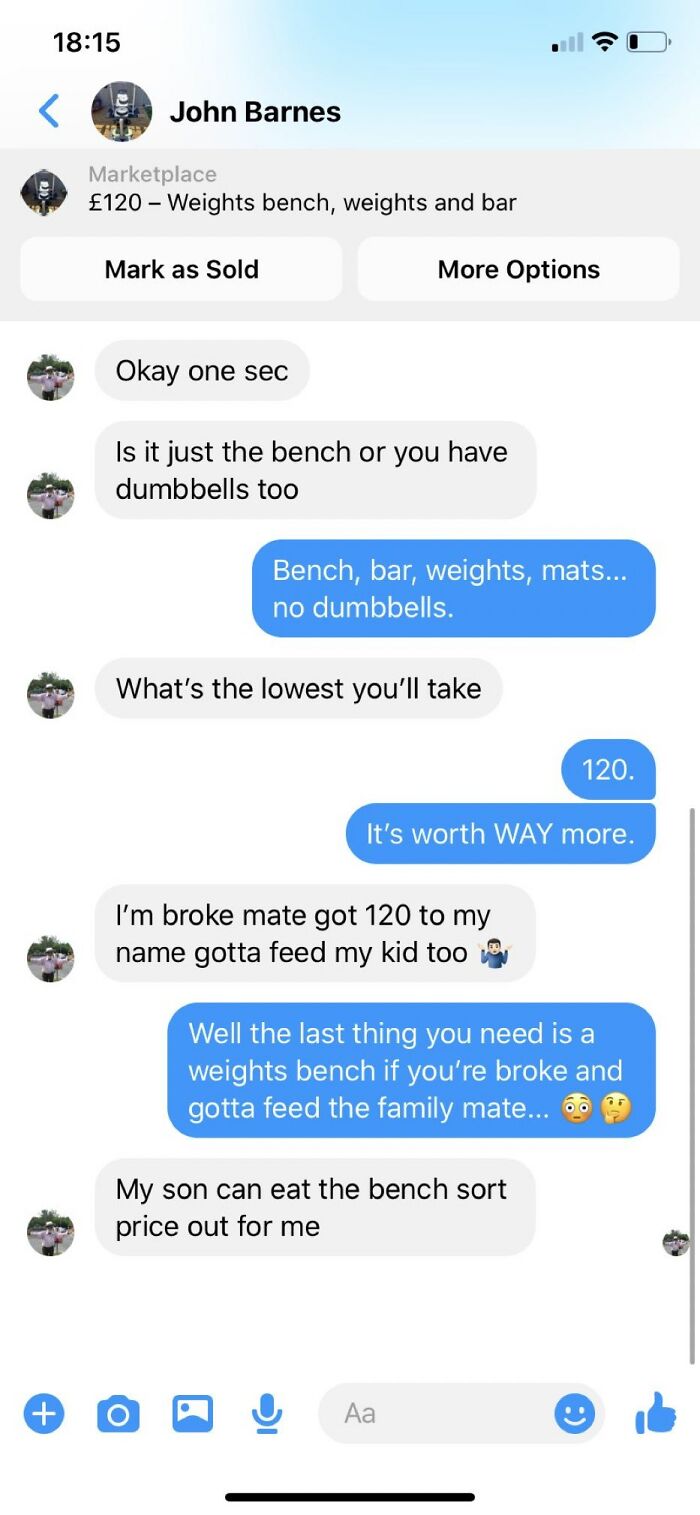 My Son Can Eat The Bench
