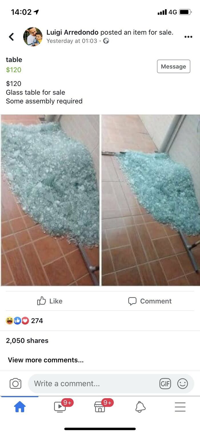 Glass Table For Sale