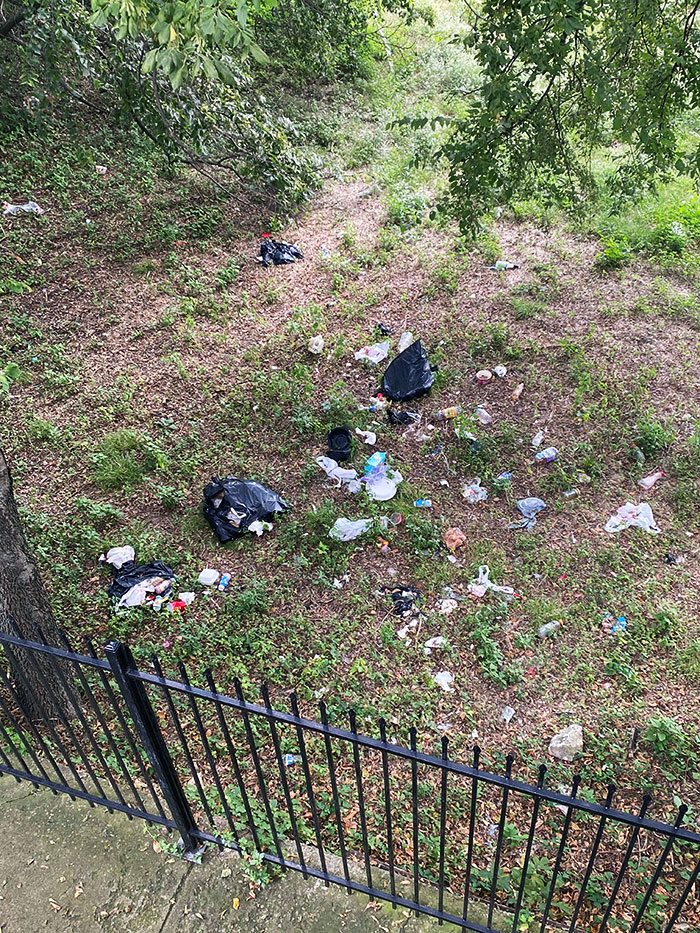 My Neighbors Throwing Trash Off Their Balcony Instead Of Just Walking To The Dumpster. They Do This Regularly