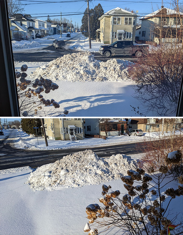 Neighbors Decided My Front Yard Was A Good Place For Their Snow