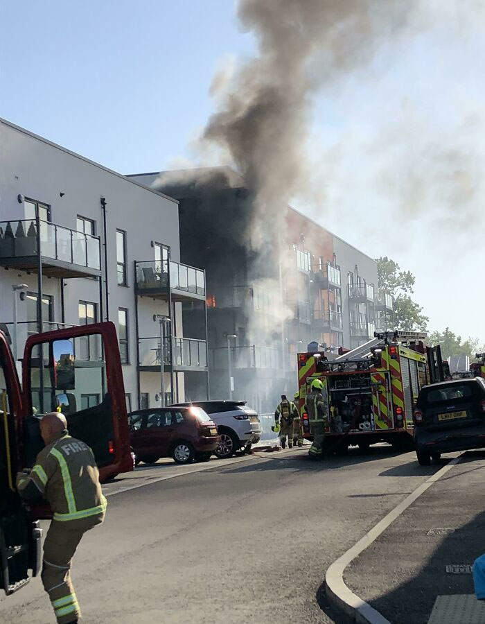 Neighbor Thought It Was A Good Idea To Have A BBQ On Their Balcony, Destroying 3 Flats