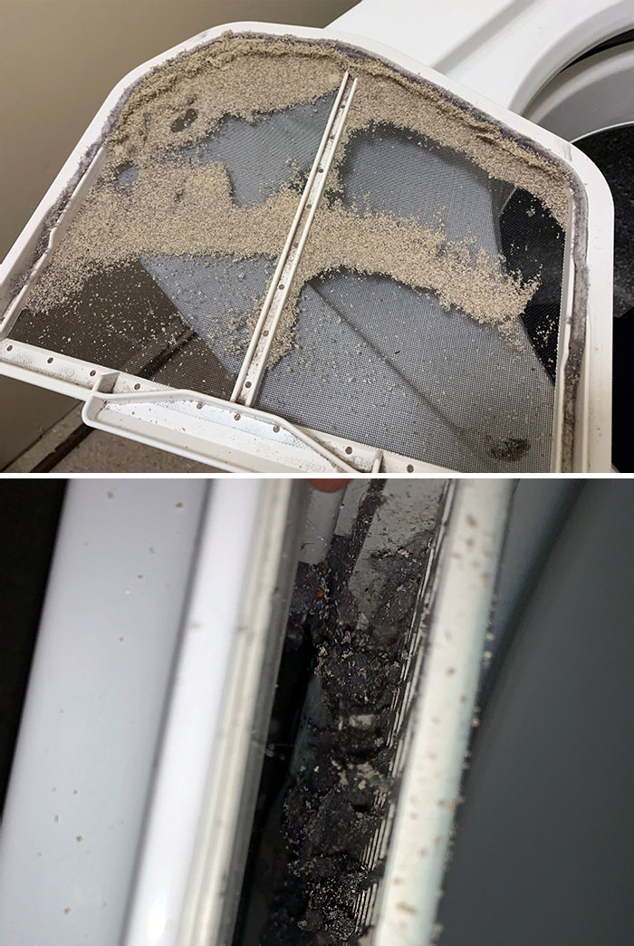 My Neighbors Put Sandy Clothes In Our Shared Dryer. It's Rough, It's Coarse, And It Got Everywhere 