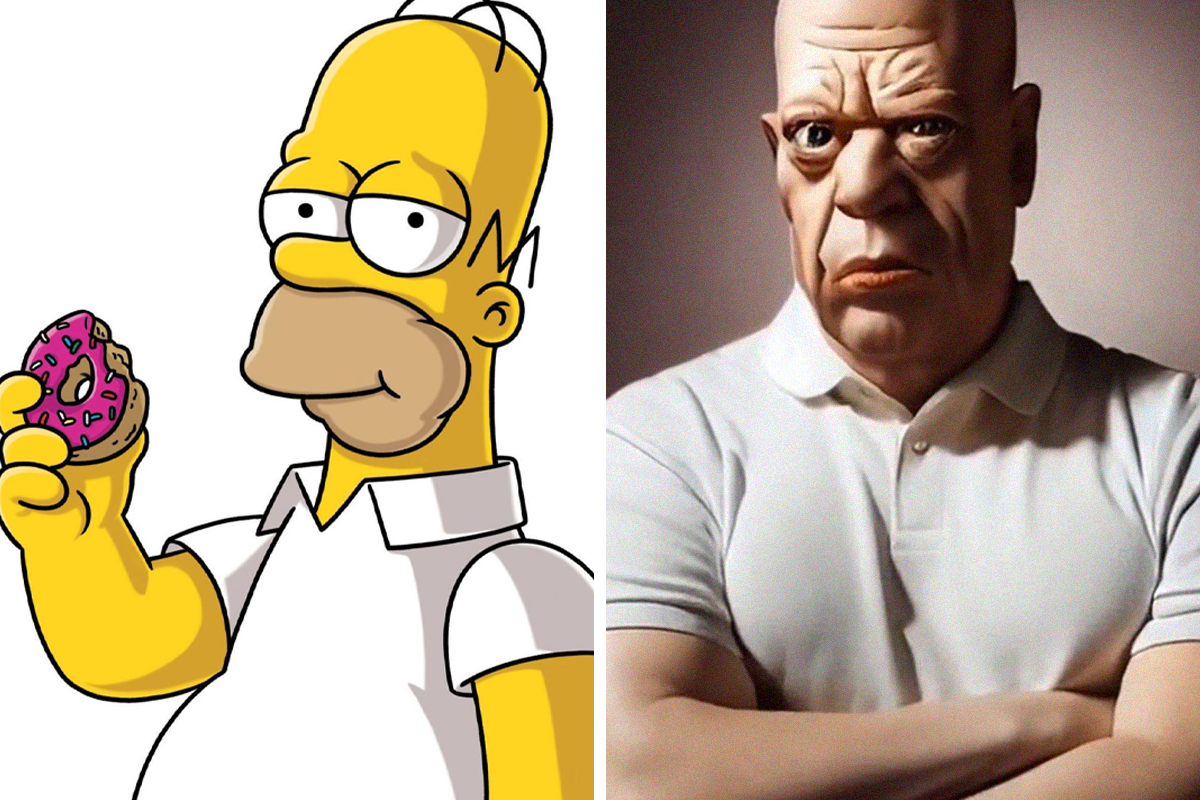 Artist Recreates The Simpsons Characters Realistically Using AI, And The  Results Look Cursed (30 Pics) | Bored Panda