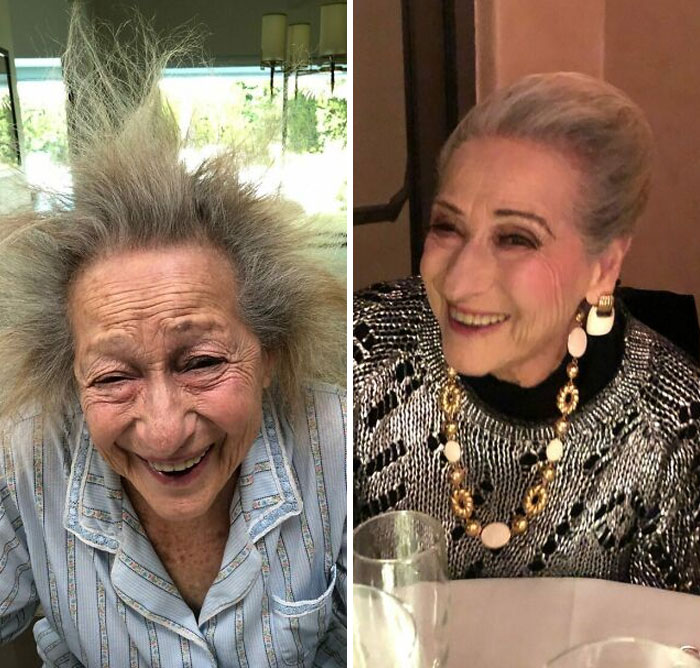 My Uncle’s Husband Used To Be A Hairdresser And Turned My 93-Year-Old Grandma From Doc Brown To A Hollywood Starlet