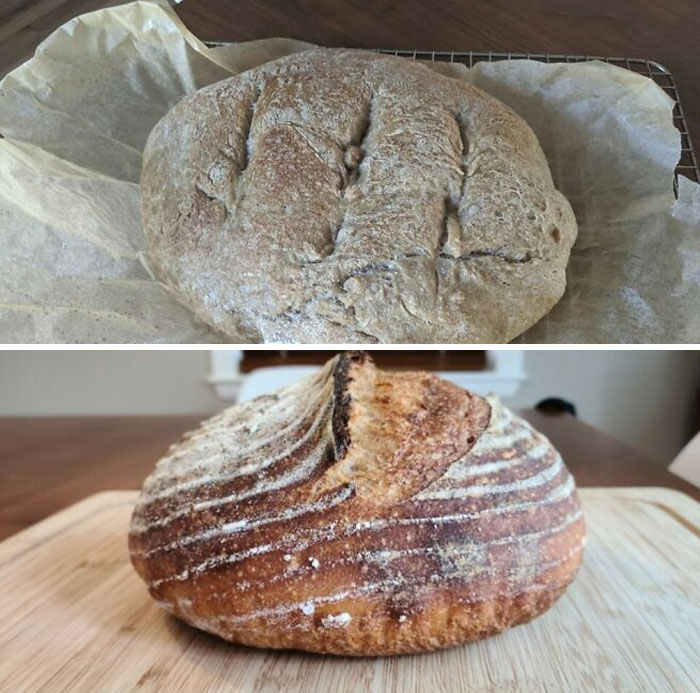 My First Loaf Of Sourdough vs. My 50th