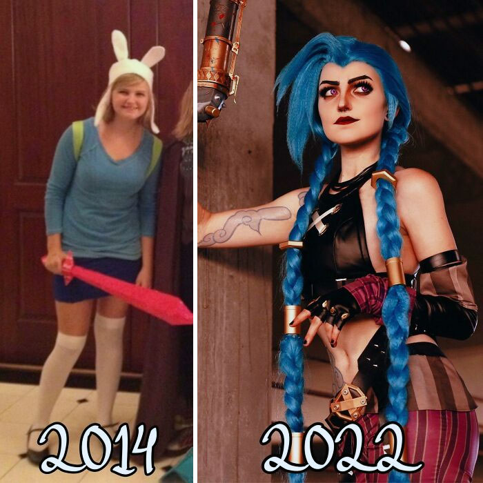 My First Cosplay vs. My Most Recent