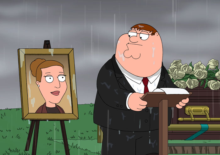 "Family Guy" Paid A Heartfelt Homage To Her Via A Service For Her Character, Angela (Carrie Fisher)