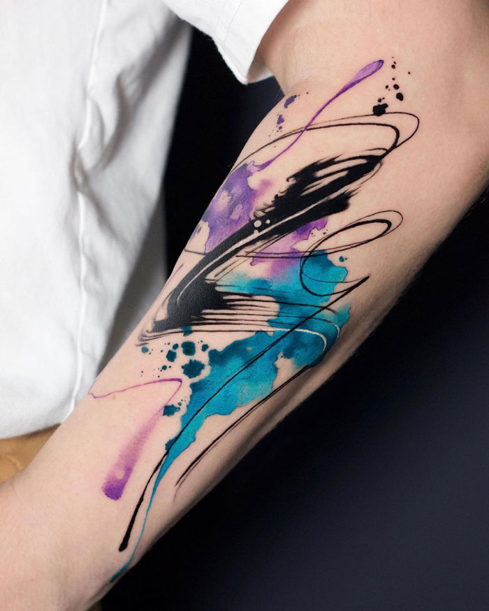 98 Watercolor Tattoos That Are Truly Ethereal | Bored Panda