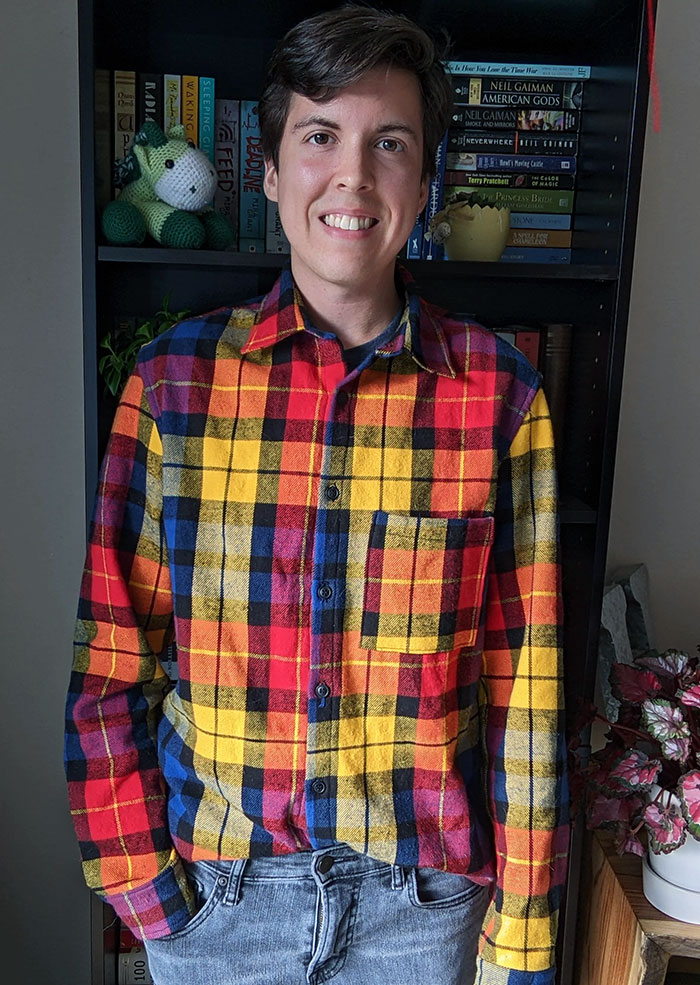 My Second Attempt At A Button Up Shirt, And First Successful Wearable Garment