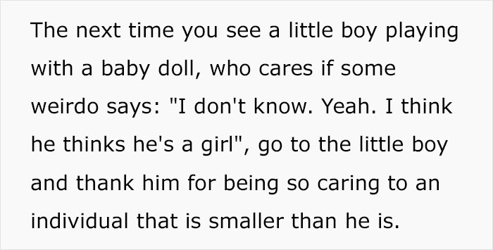 Guy Perfectly Sums Up Why You Should Let Your Son Play With Dolls