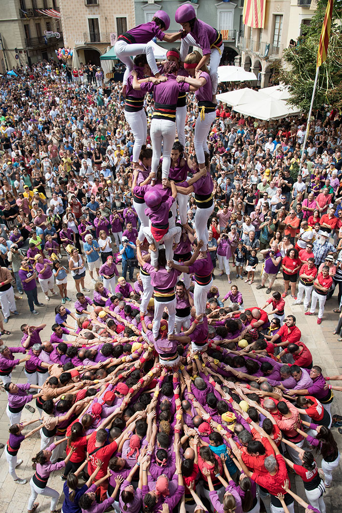 Castellers, torres humanas, de Cataluña, España