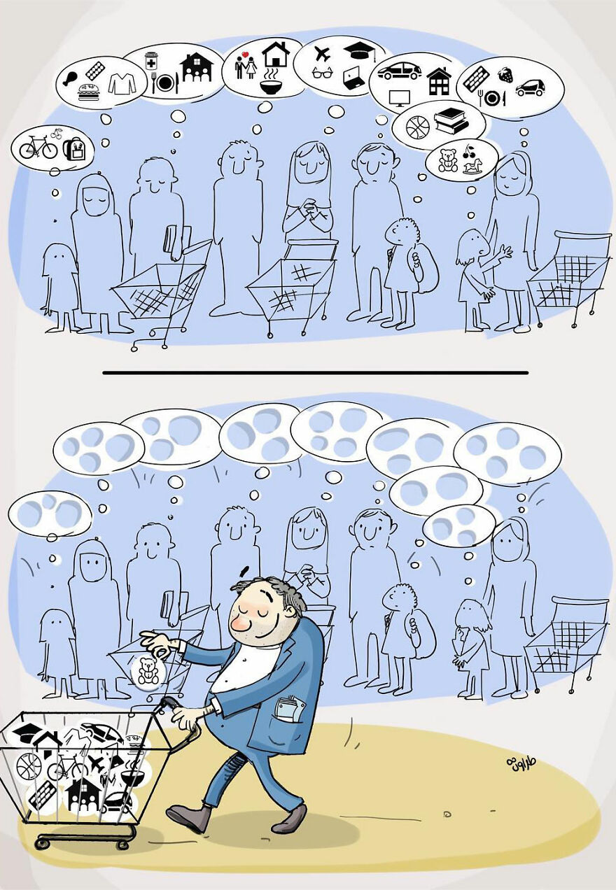 Iranian Artist Criticizes Modern Society With Thought-Provoking Illustrations (53 Pics)