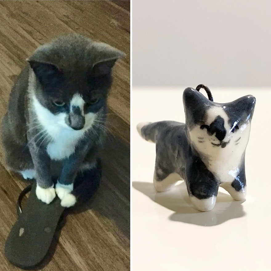 I Make Ceramic Pet Portrait Charms