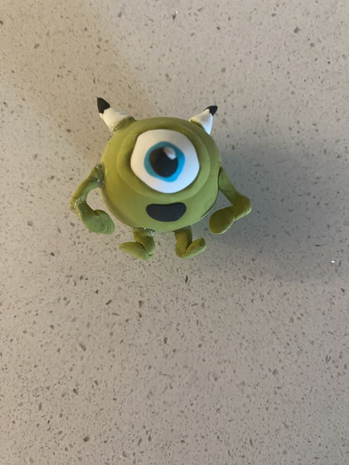 Pixar Characters Made Out Of Clay—(Mike Wazowski For Example)