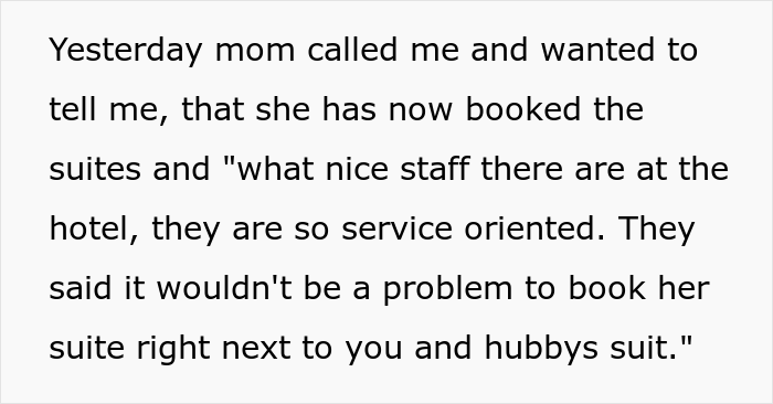 Mother Decides To Book A Room Right Next To Her Daughter’s Honeymoon Suite, Drama Ensues