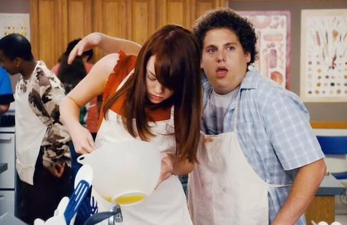 Emma Stone And Jonah Hill In Superbad (2007)