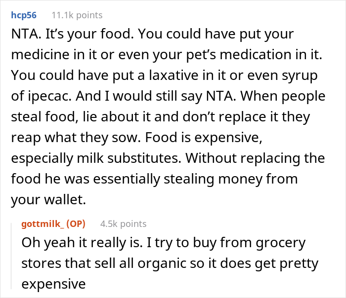Guy Switches To Regular Milk To Prove His Lactose Intolerant Roommate Is Stealing His Food Guy Switches To Regular Milk To Prove His Lactose Intolerant Roommate Is Stealing His Food