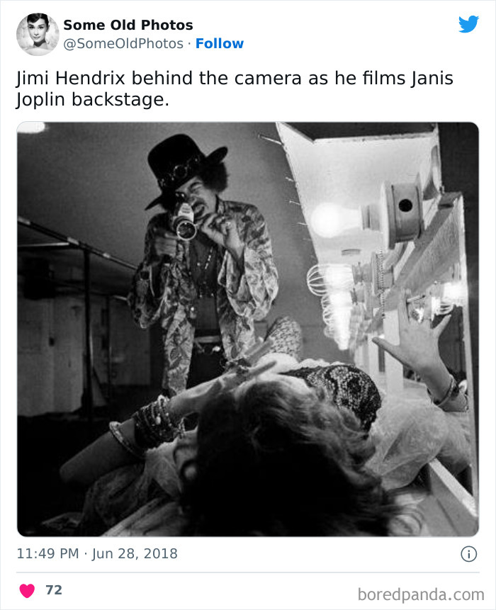 Jimi Hendrix Behind The Camera As He Films Janis Joplin Backstage