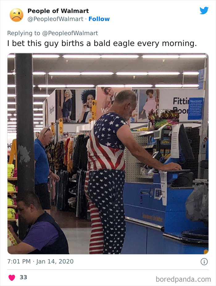 Person wearing clothes with American flag