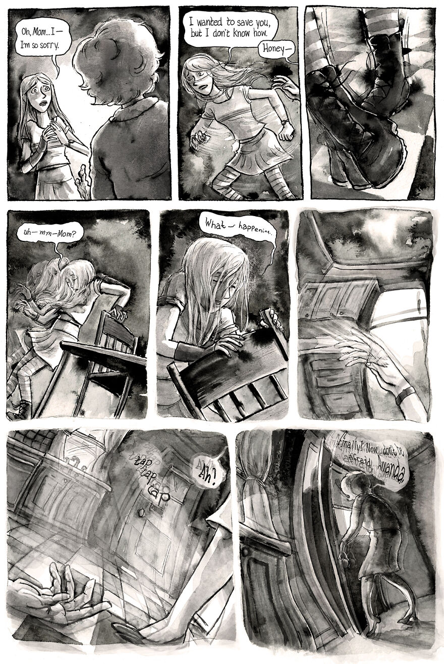 I created a dark comic series full of small town horror secrets (part 5 of my horror webcomic).