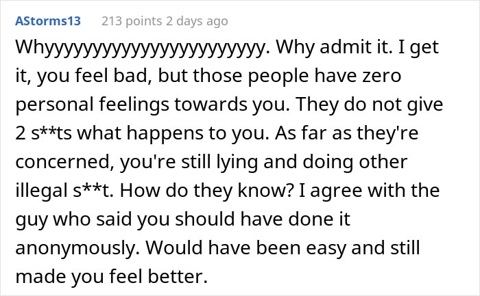"Today I Messed Up By Going To A Supermarket Chain And Admitting I Shoplifted For 2 Years" "Today I Messed Up By Going To A Supermarket Chain And Admitting I Shoplifted For 2 Years"